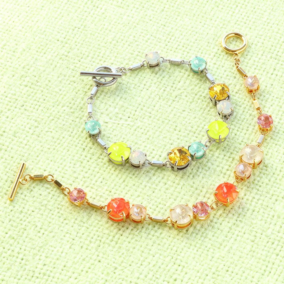 <strong>WBJW-B-S-00518 ポップカラービジューブレスレット</strong>